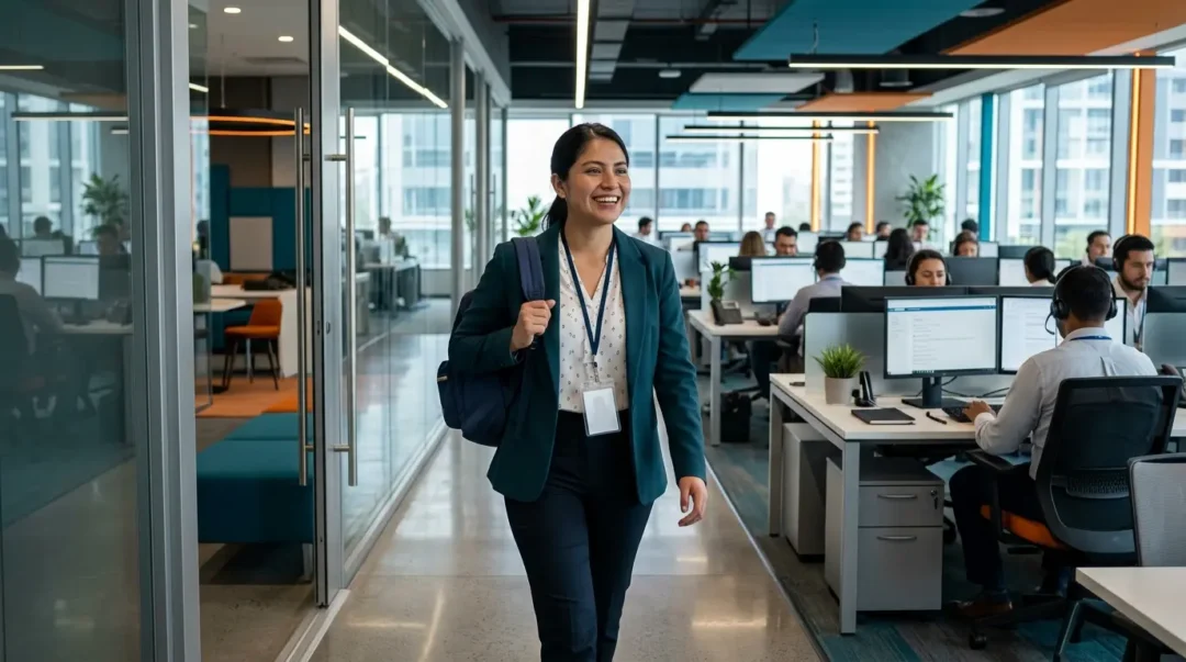 Joven profesional iniciando su carrera en un call center en inglés en Guatemala